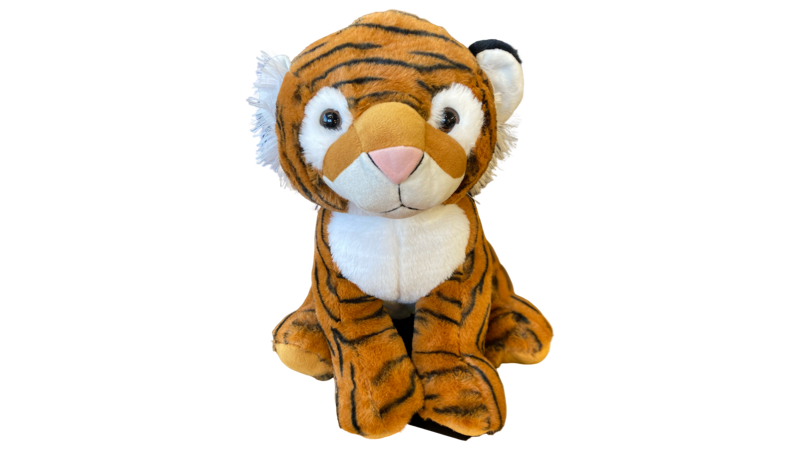 Giant tiger soft toy - Fiesta - Boutique du Zoo de Granby