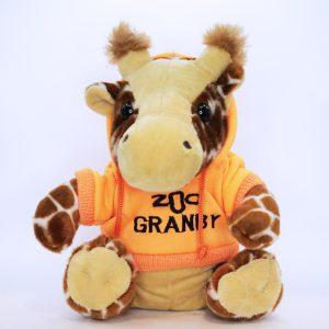 Peluche girafe - Chandail brodé Zoo de Granby