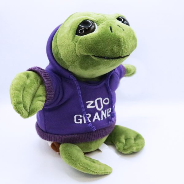 Peluche tortue avec chandail brodé du Zoo de Granby