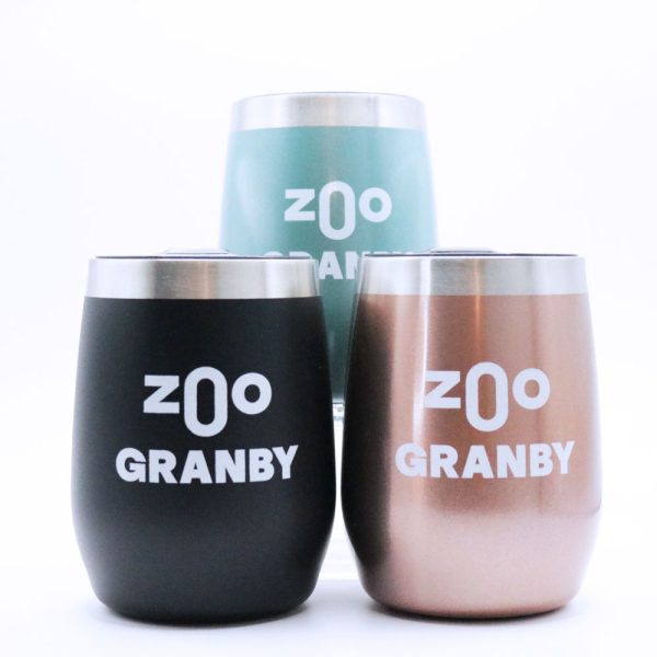 verre à vin isolée - Zoo de Granby - 3 couleurs
