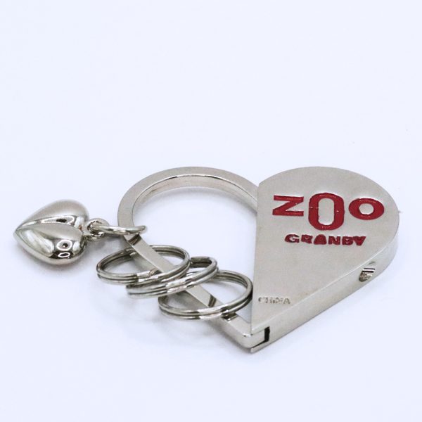 Porte-clé en forme de coeur avec petits animaux_Zoo de Granby